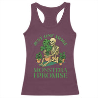 Just One More Monstera Racerback Tank Top Skeleton Plant Lover Gift - Wonder Print Shop