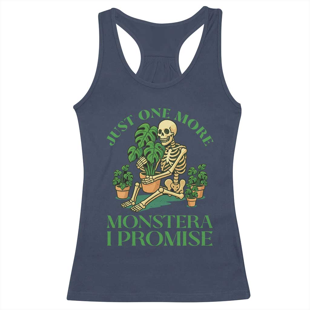 Just One More Monstera Racerback Tank Top Skeleton Plant Lover Gift - Wonder Print Shop