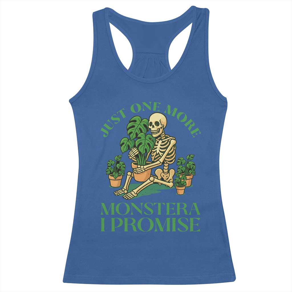 Just One More Monstera Racerback Tank Top Skeleton Plant Lover Gift - Wonder Print Shop