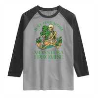 Just One More Monstera Raglan Shirt Skeleton Plant Lover Gift - Wonder Print Shop