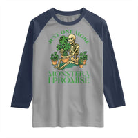 Just One More Monstera Raglan Shirt Skeleton Plant Lover Gift - Wonder Print Shop