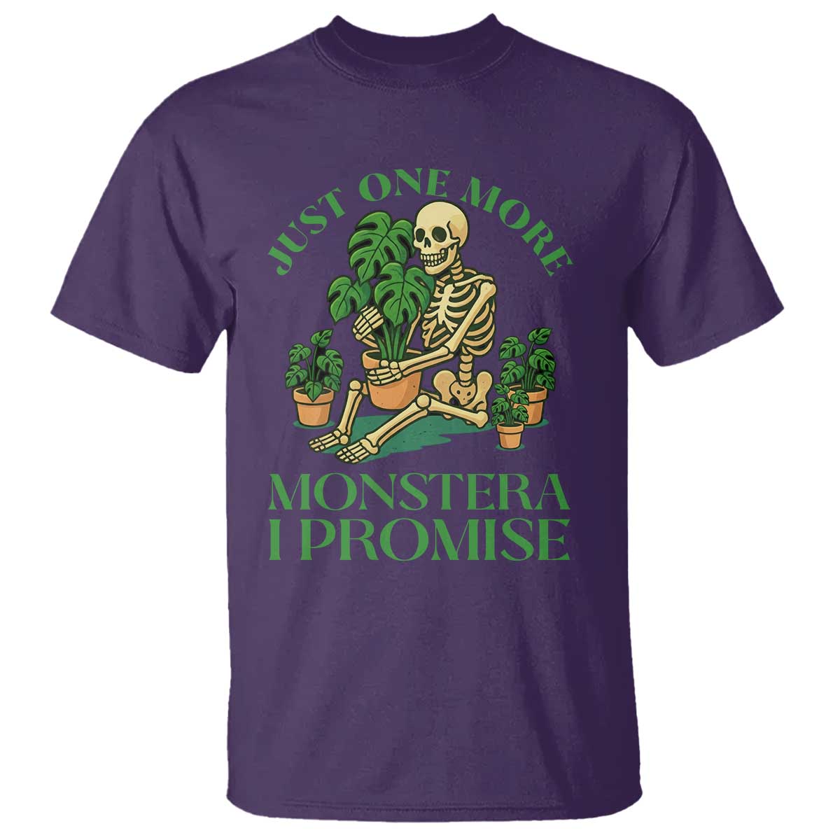 Just One More Monstera T Shirt Skeleton Plant Lover Gift - Wonder Print Shop