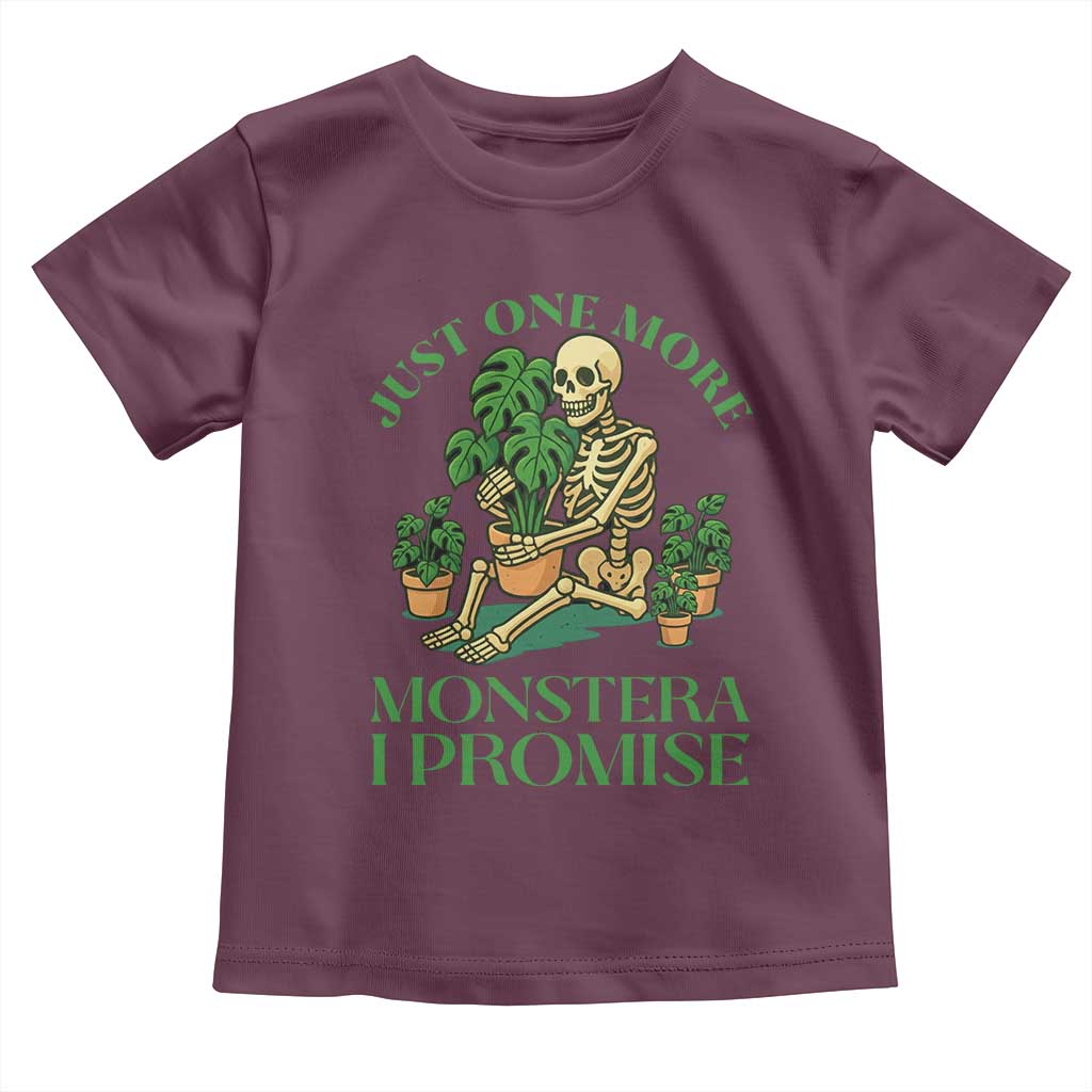Just One More Monstera Toddler T Shirt Skeleton Plant Lover Gift - Wonder Print Shop