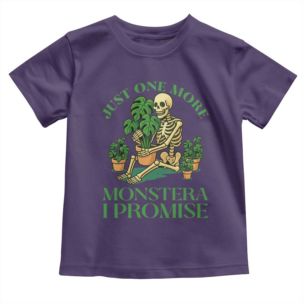 Just One More Monstera Toddler T Shirt Skeleton Plant Lover Gift - Wonder Print Shop