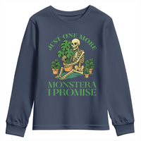 Just One More Monstera Youth Sweatshirt Skeleton Plant Lover Gift - Wonder Print Shop