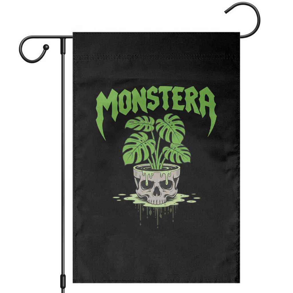 Monstera Lover Houseplant Gift Garden Flag Skull Plant Pot Graphic - Wonder Print Shop