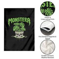Monstera Lover Houseplant Gift Garden Flag Skull Plant Pot Graphic - Wonder Print Shop