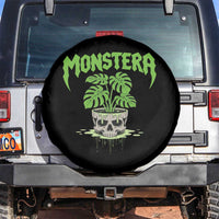 Monstera Lover Houseplant Gift Spare Tire Cover Skull Plant Pot Graphic - Wonder Print Shop