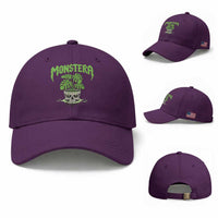Monstera Lover Houseplant Gift Baseball Cap Skull Plant Pot Graphic