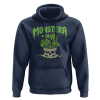 Monstera Lover Houseplant Gift Hoodie Skull Plant Pot Graphic - Wonder Print Shop