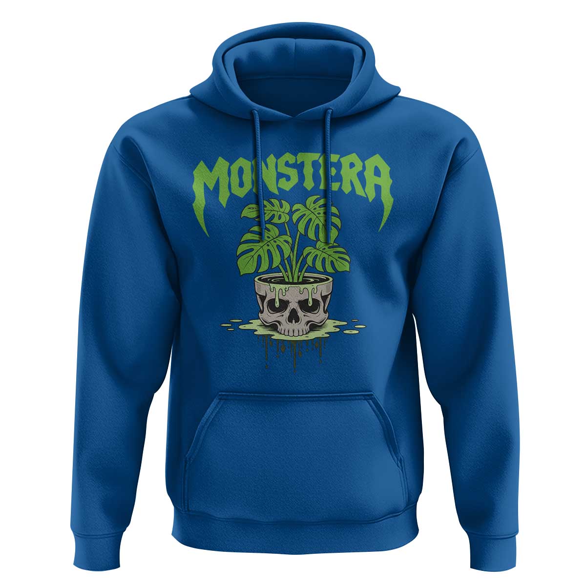 Monstera Lover Houseplant Gift Hoodie Skull Plant Pot Graphic - Wonder Print Shop