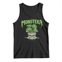 Monstera Lover Houseplant Gift Tank Top Skull Plant Pot Graphic - Wonder Print Shop