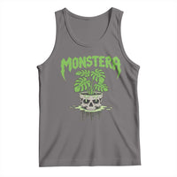 Monstera Lover Houseplant Gift Tank Top Skull Plant Pot Graphic - Wonder Print Shop