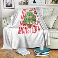 Merry Monstera Throw Blanket Plant Lover Christmas Gift - Wonder Print Shop