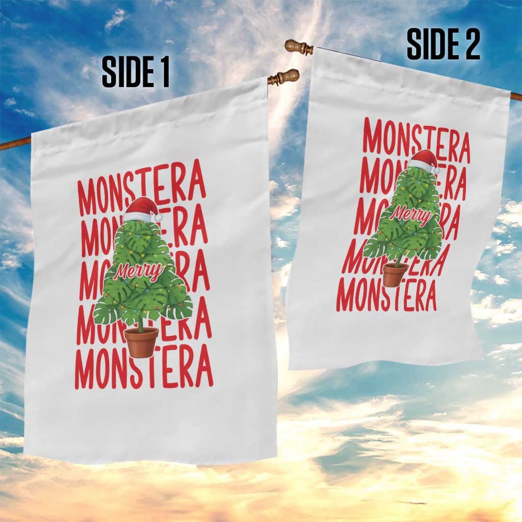 Merry Monstera Garden Flag Plant Lover Christmas Gift - Wonder Print Shop