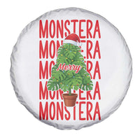 Merry Monstera Spare Tire Cover Plant Lover Christmas Gift - Wonder Print Shop