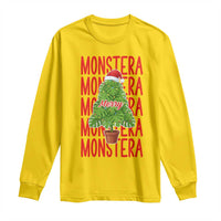 Merry Monstera Long Sleeve Shirt Plant Lover Christmas Gift - Wonder Print Shop