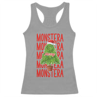 Merry Monstera Racerback Tank Top Plant Lover Christmas Gift - Wonder Print Shop