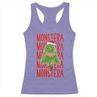 Merry Monstera Racerback Tank Top Plant Lover Christmas Gift - Wonder Print Shop