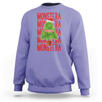 Merry Monstera Sweatshirt Plant Lover Christmas Gift - Wonder Print Shop