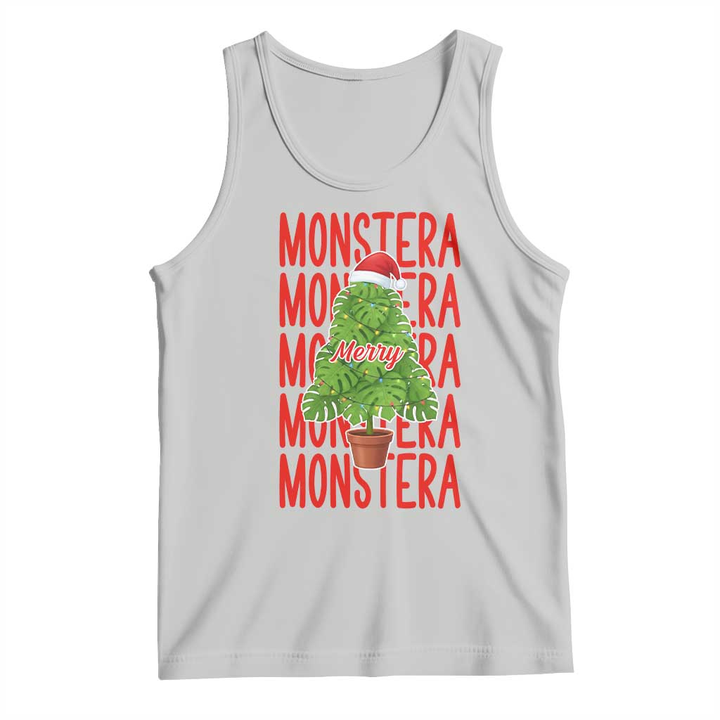 Merry Monstera Tank Top Plant Lover Christmas Gift - Wonder Print Shop