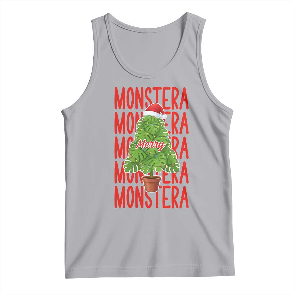 Merry Monstera Tank Top Plant Lover Christmas Gift - Wonder Print Shop