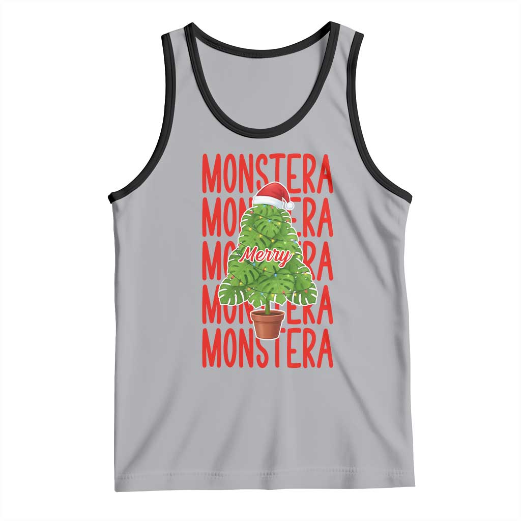 Merry Monstera Tank Top Plant Lover Christmas Gift - Wonder Print Shop