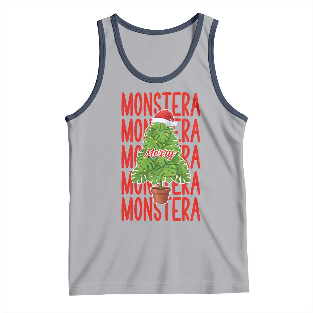 Merry Monstera Tank Top Plant Lover Christmas Gift - Wonder Print Shop