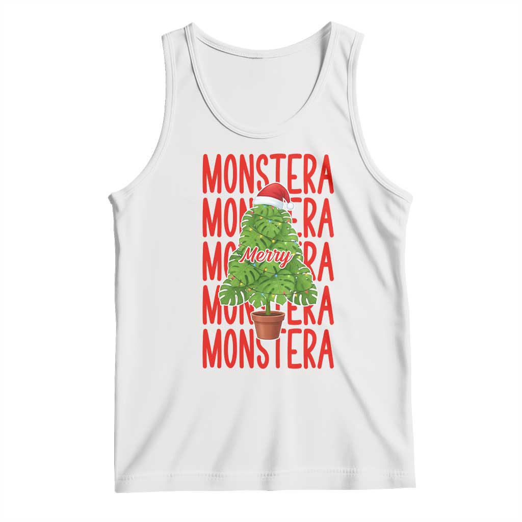 Merry Monstera Tank Top Plant Lover Christmas Gift - Wonder Print Shop