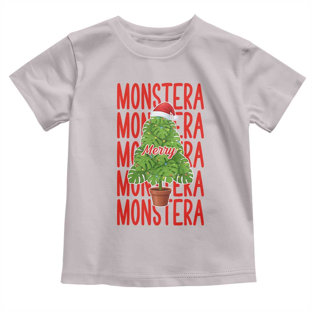 Merry Monstera Toddler T Shirt Plant Lover Christmas Gift - Wonder Print Shop