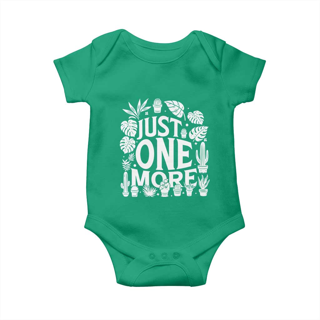 Plant Lover Humor Baby Onesie Just One More - Wonder Print Shop