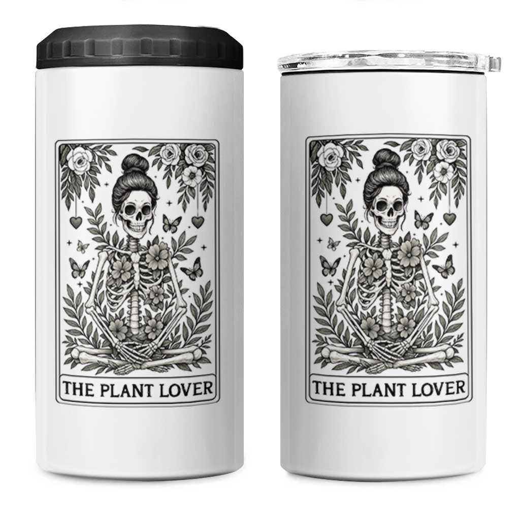 Dark Humor Tarot Card Plant Lover Gift 4 in 1 Can Cooler Tumbler - Wonder Print Shop