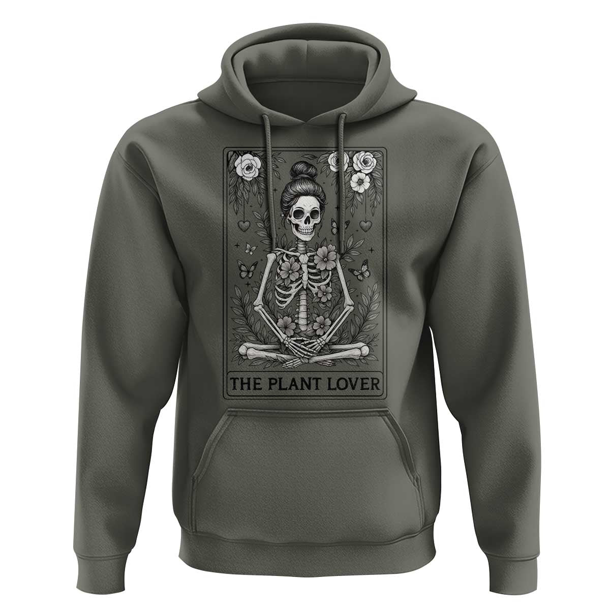 Dark Humor Tarot Card Plant Lover Gift Hoodie - Wonder Print Shop