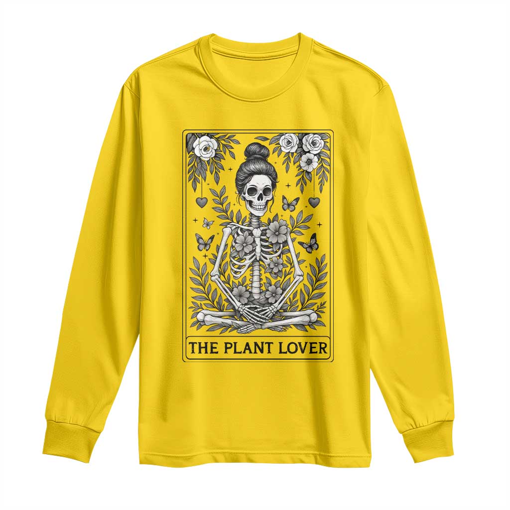 Dark Humor Tarot Card Plant Lover Gift Long Sleeve Shirt - Wonder Print Shop