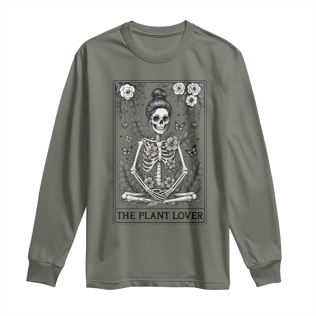 Dark Humor Tarot Card Plant Lover Gift Long Sleeve Shirt - Wonder Print Shop