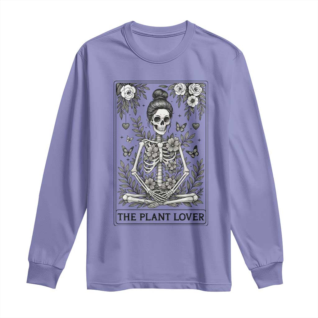 Dark Humor Tarot Card Plant Lover Gift Long Sleeve Shirt - Wonder Print Shop