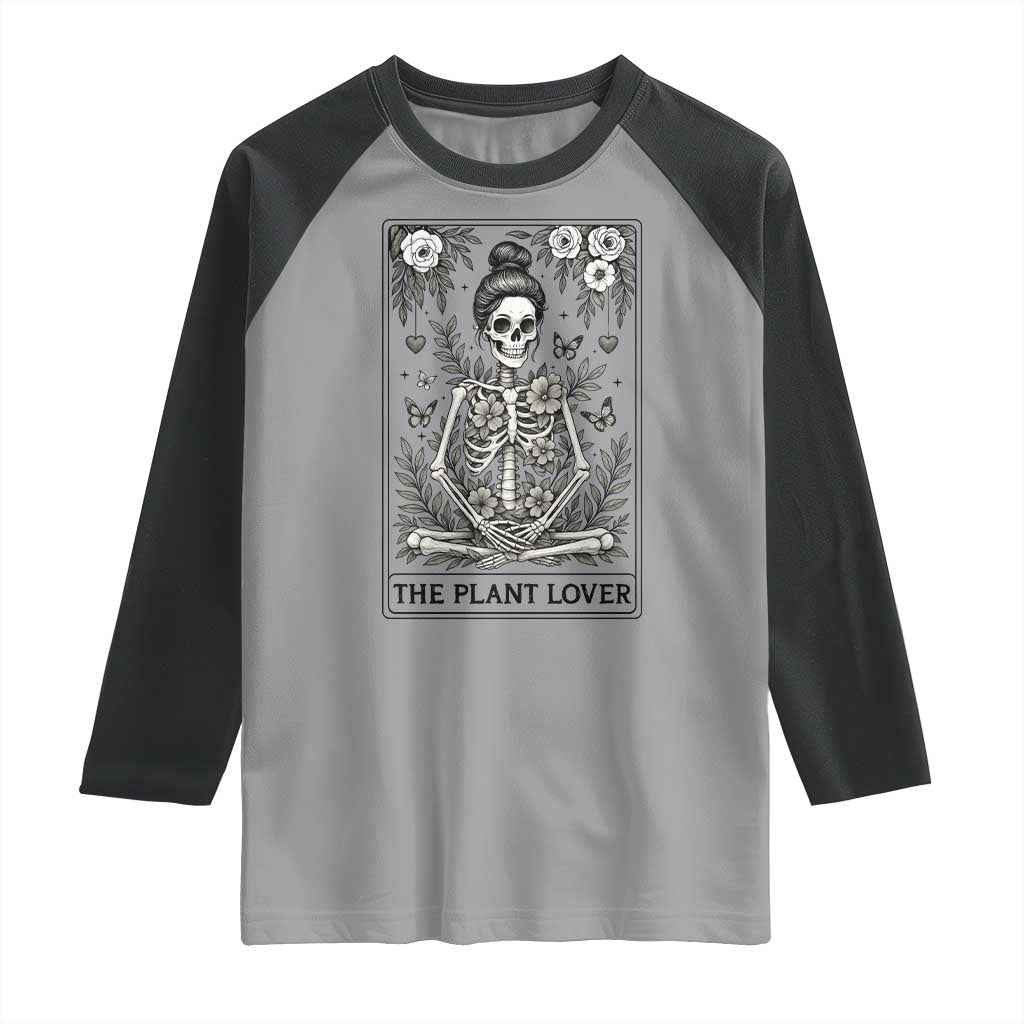 Dark Humor Tarot Card Plant Lover Gift Raglan Shirt - Wonder Print Shop