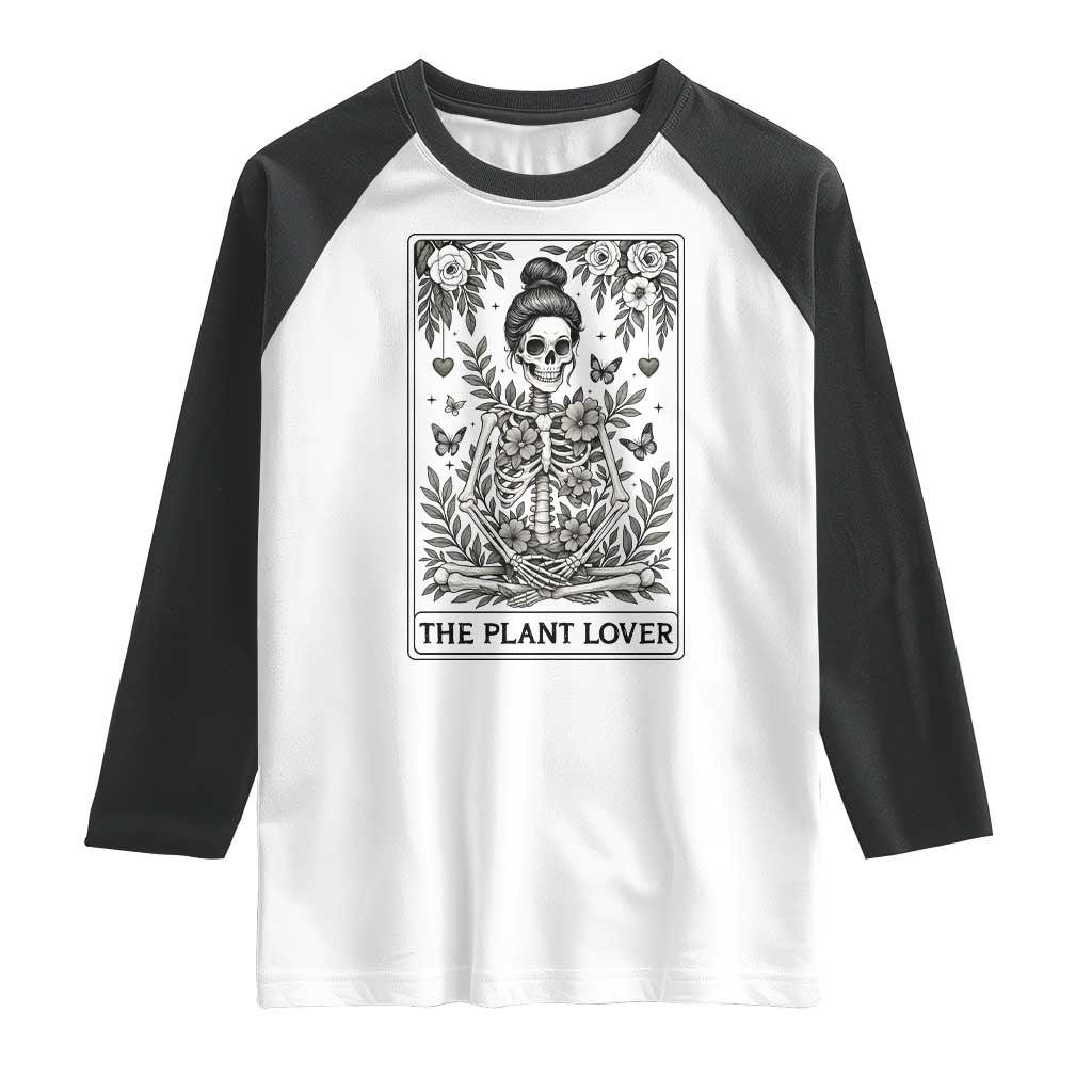 Dark Humor Tarot Card Plant Lover Gift Raglan Shirt - Wonder Print Shop
