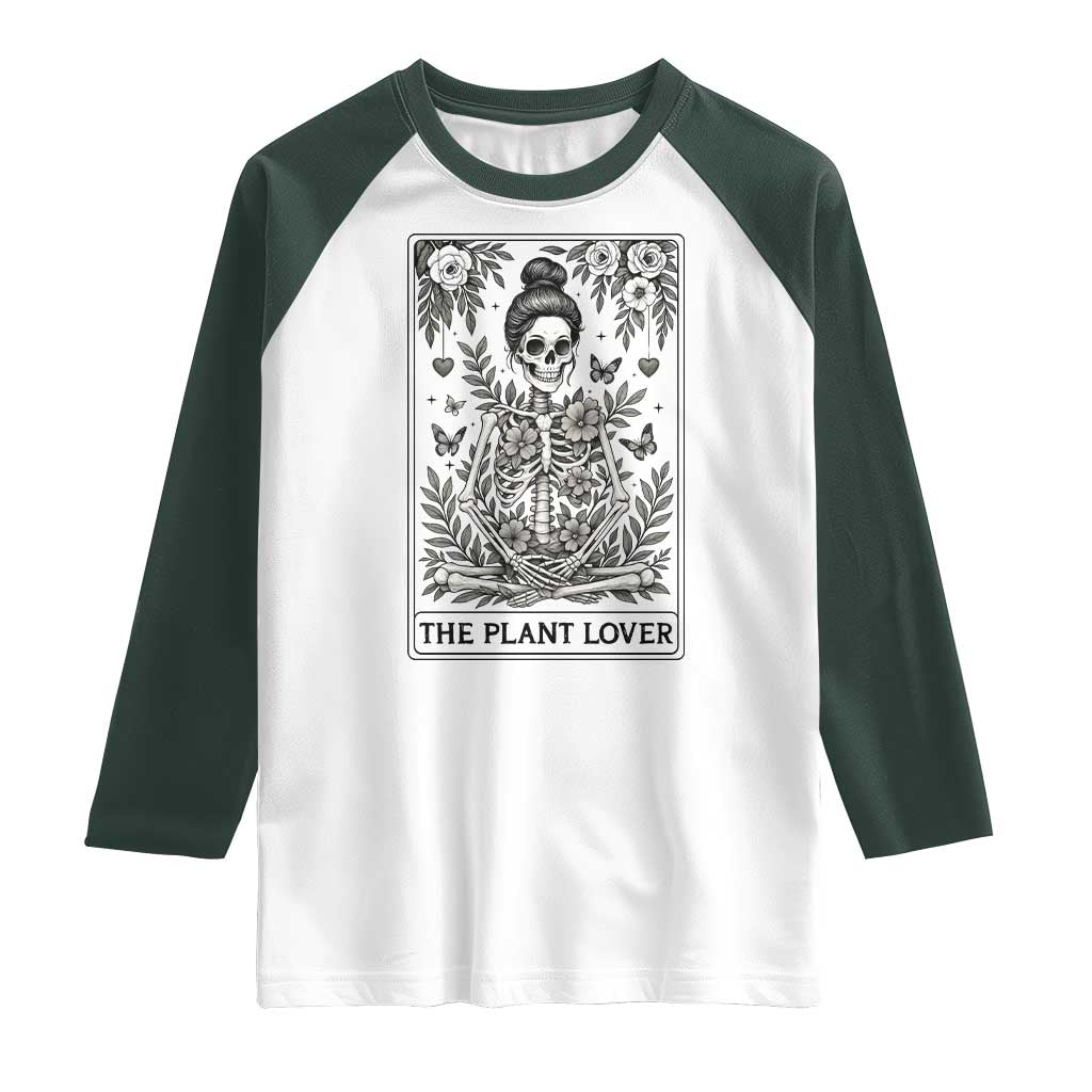 Dark Humor Tarot Card Plant Lover Gift Raglan Shirt - Wonder Print Shop