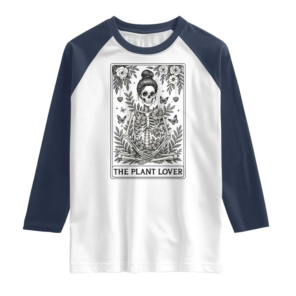 Dark Humor Tarot Card Plant Lover Gift Raglan Shirt - Wonder Print Shop