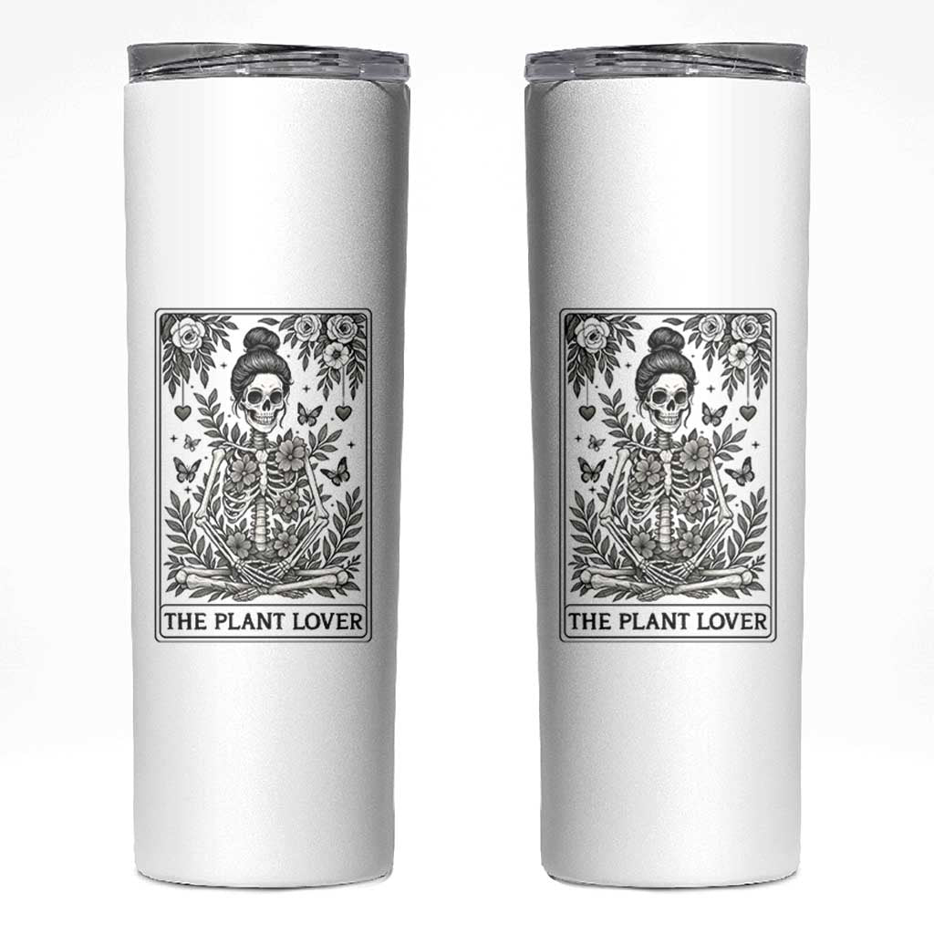 Dark Humor Tarot Card Plant Lover Gift Skinny Tumbler - Wonder Print Shop