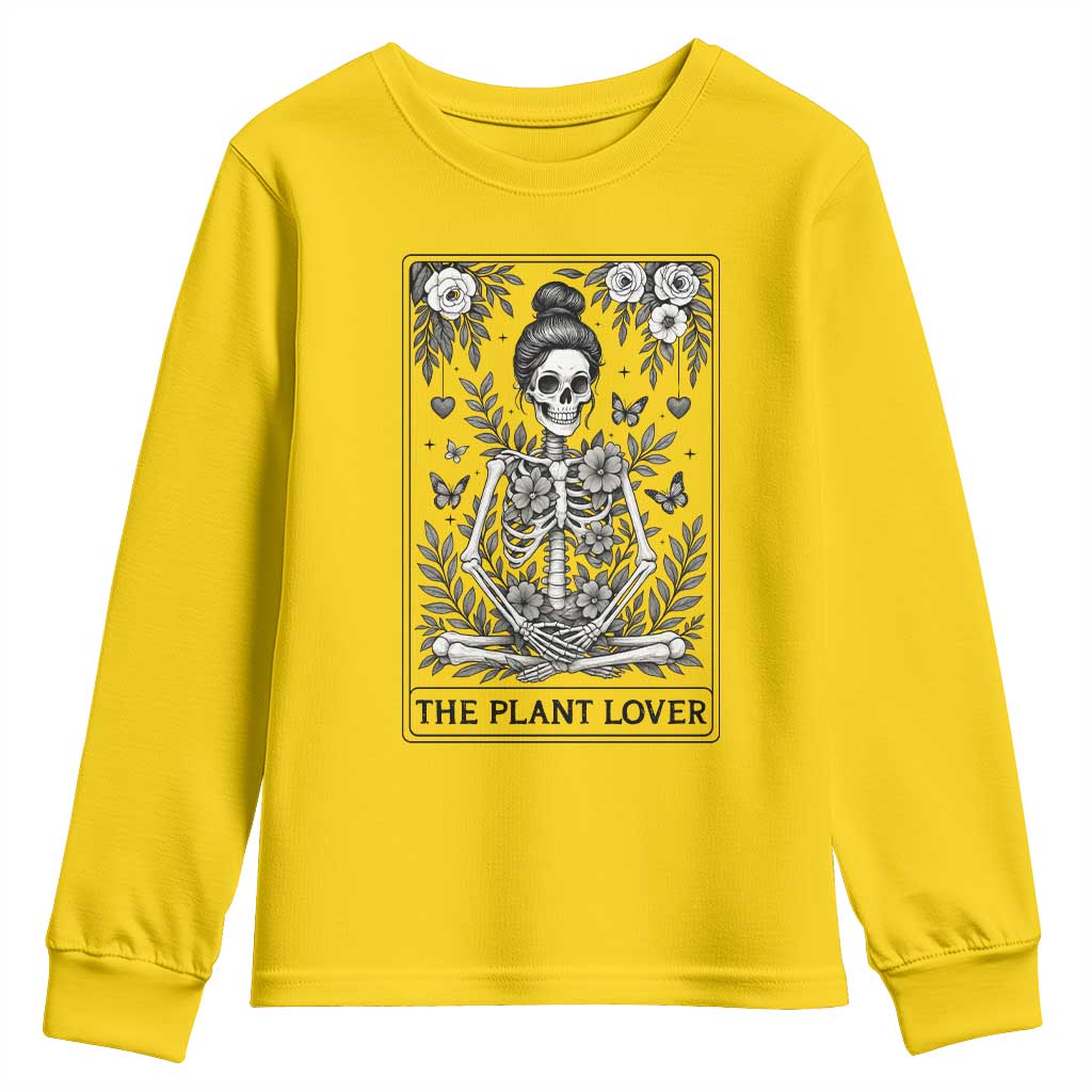 Dark Humor Tarot Card Plant Lover Gift Youth Sweatshirt - Wonder Print Shop