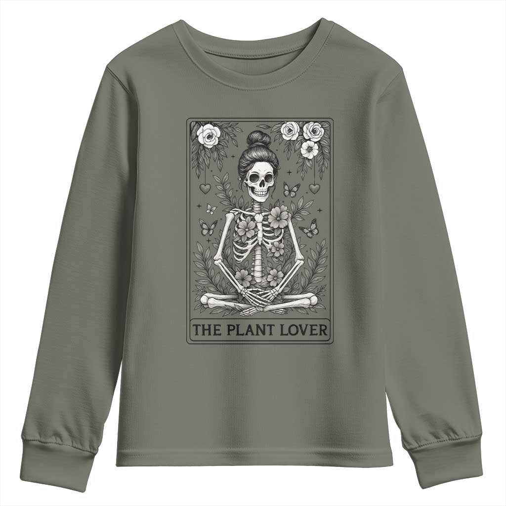 Dark Humor Tarot Card Plant Lover Gift Youth Sweatshirt - Wonder Print Shop