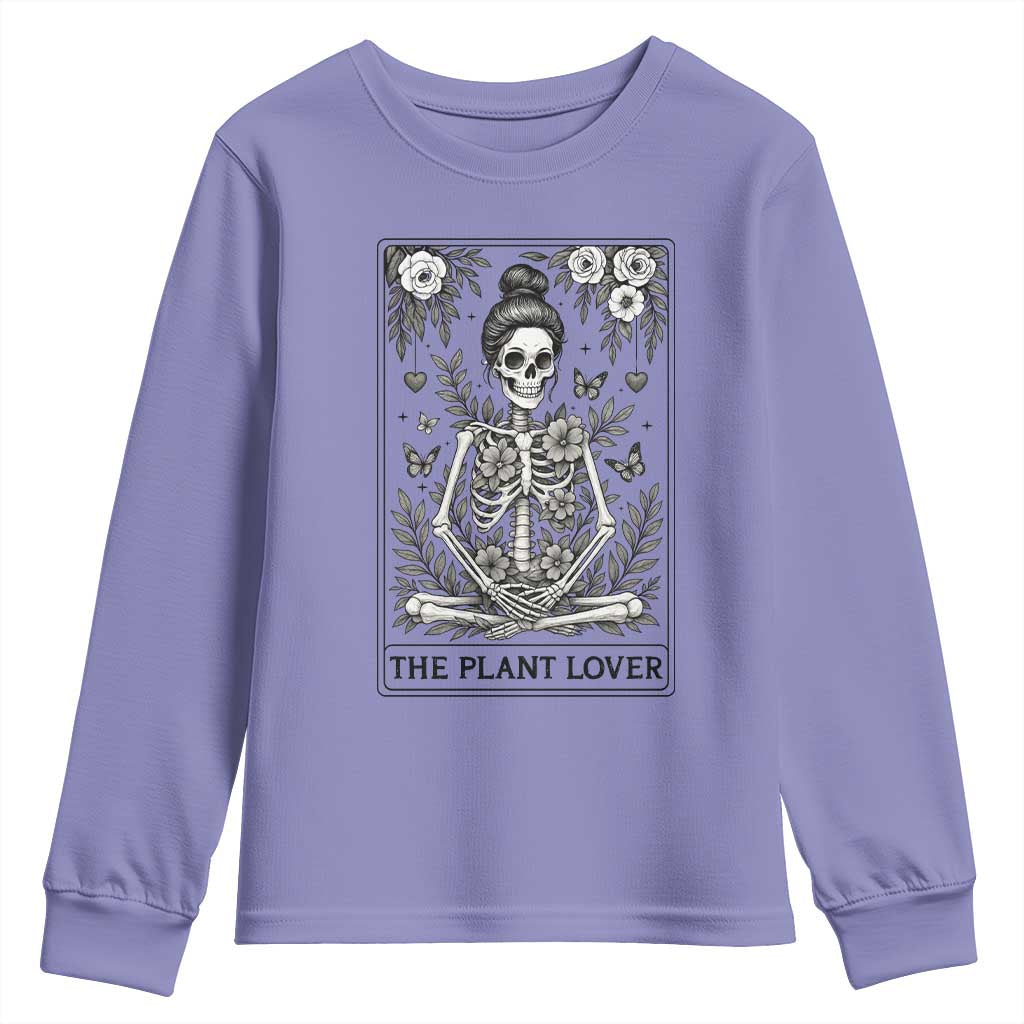 Dark Humor Tarot Card Plant Lover Gift Youth Sweatshirt - Wonder Print Shop