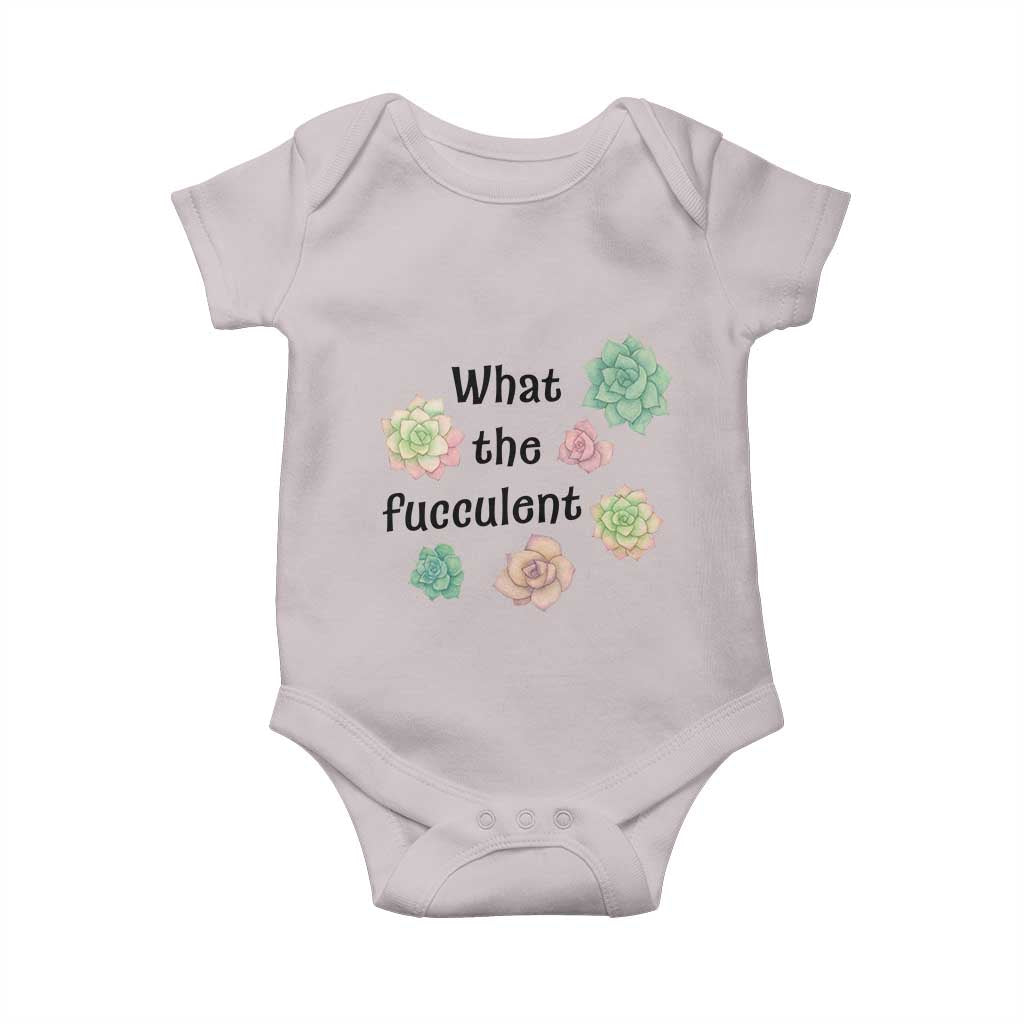 Succulent Lover Gift Baby Onesie What The Fucculent - Wonder Print Shop