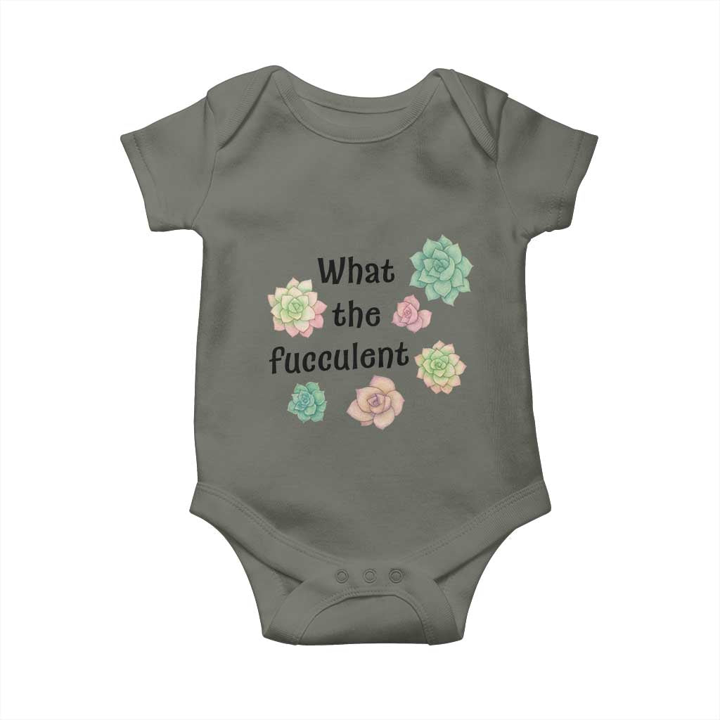 Succulent Lover Gift Baby Onesie What The Fucculent - Wonder Print Shop