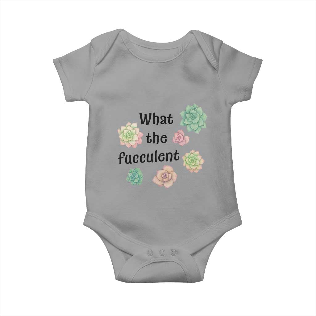 Succulent Lover Gift Baby Onesie What The Fucculent - Wonder Print Shop