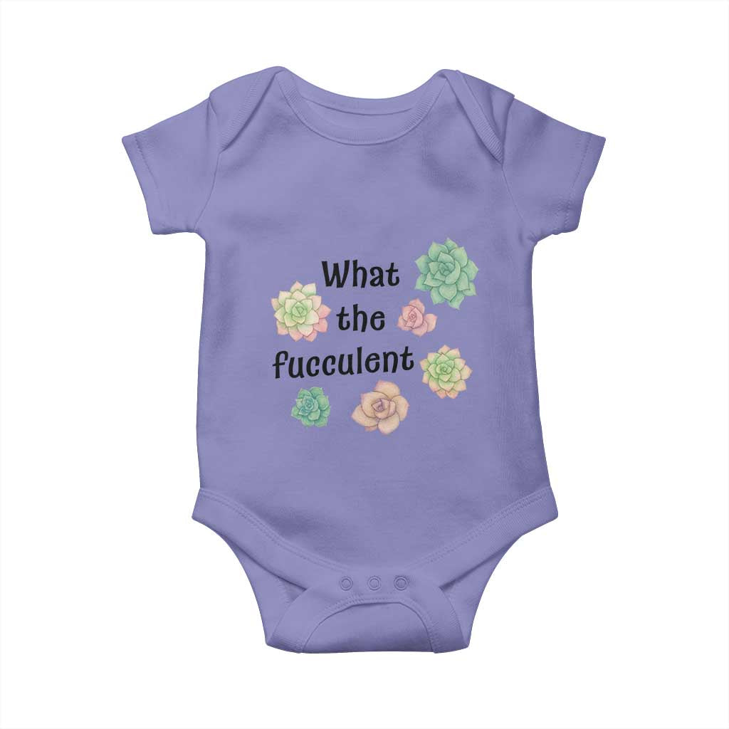 Succulent Lover Gift Baby Onesie What The Fucculent - Wonder Print Shop
