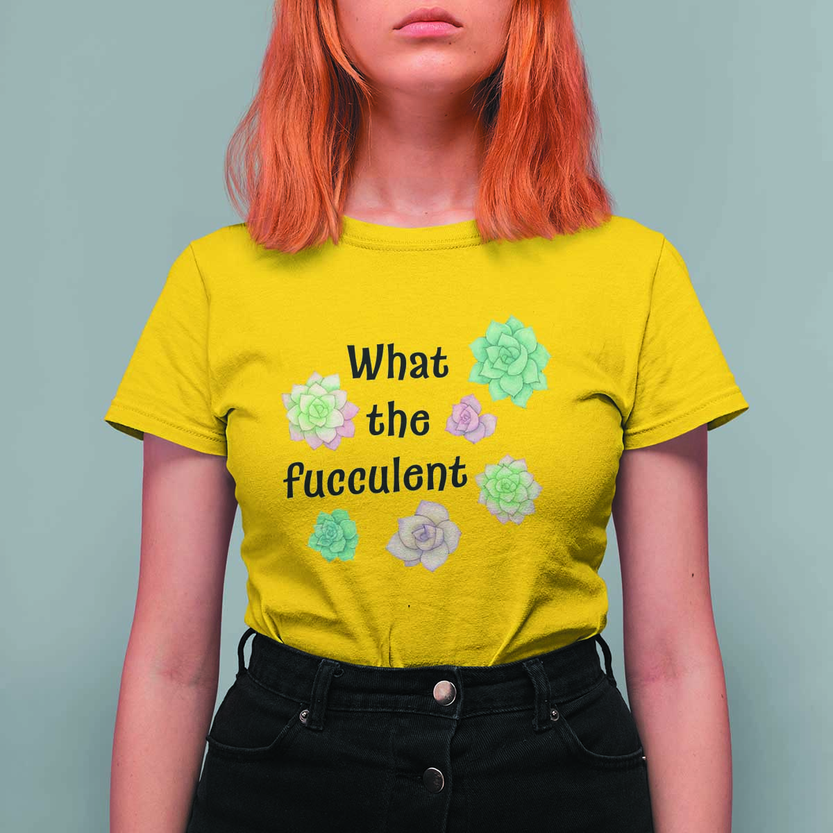 Succulent Lover Gift T Shirt For Women What The Fucculent - Wonder Print Shop