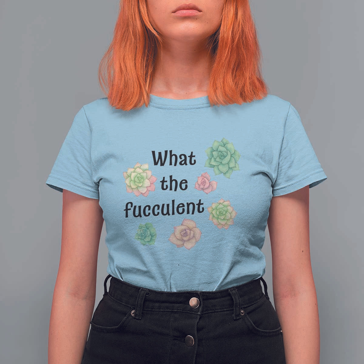 Succulent Lover Gift T Shirt For Women What The Fucculent - Wonder Print Shop